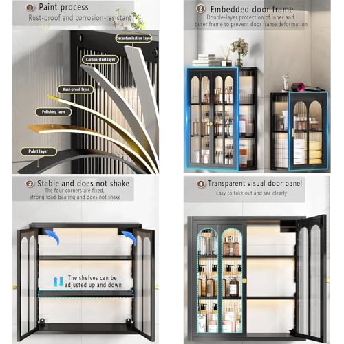 Gabinete de almacenamiento de pared de acero al carbono y sobre el inodoro, decoración de sala de estar, estantes que ahorran espacio, elegante solución de almacenamiento para el hogar