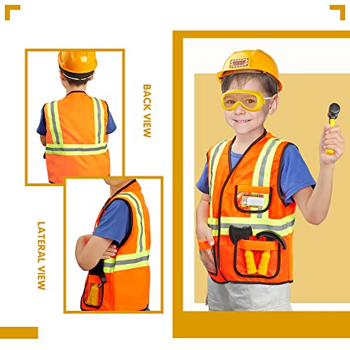 Lesheng Space Construction Worker Costume For Boys And Toddler Builder Career Outfit Pretend Role Play Dress Up For Kids,Ages 3 4 5 6 7 #TOP6