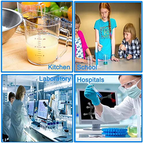 2Pack 1000Ml Plastic Graduated Cylinder, Plastic Measuring Cylinder Set, 2-Sided Marking Lab Cylinders, Clear Science Measuring Cylinder For Home And School Science, Laboratory Supplies #TOP5