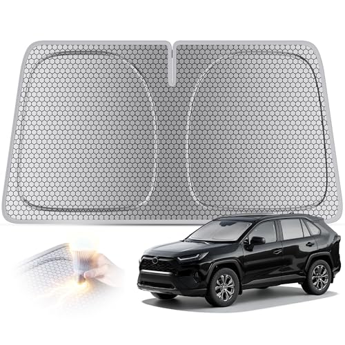 helloleiboo Graphene Windshield Sun Shade for SUVs and Most Mid-Size Sedans, 99% UV Blocki - image 8