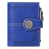 Cartera de mujer de piel auténtica suave, suave al tacto y resistente al desgaste, acabado de alta calidad, multicolor. Incluye caja de regalo.