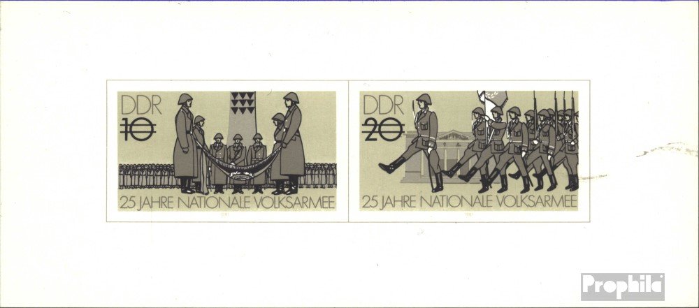 Prophila DDR Briefmarken 2580-2581S Nationale Volksarmee | Postfrisch MNH Sammler-Komplettausgabe