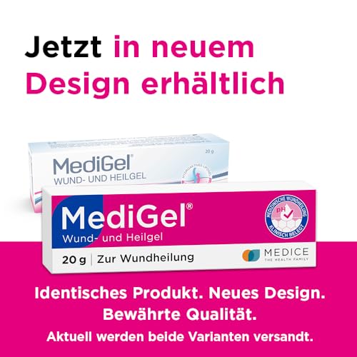 MediGel 20 g zur Wundheilung - bei akuten Wunden - reduziert die Narbenbildung - ohne Klebegefühl - Hydroaktives Lipogel mit Zink & Eisen