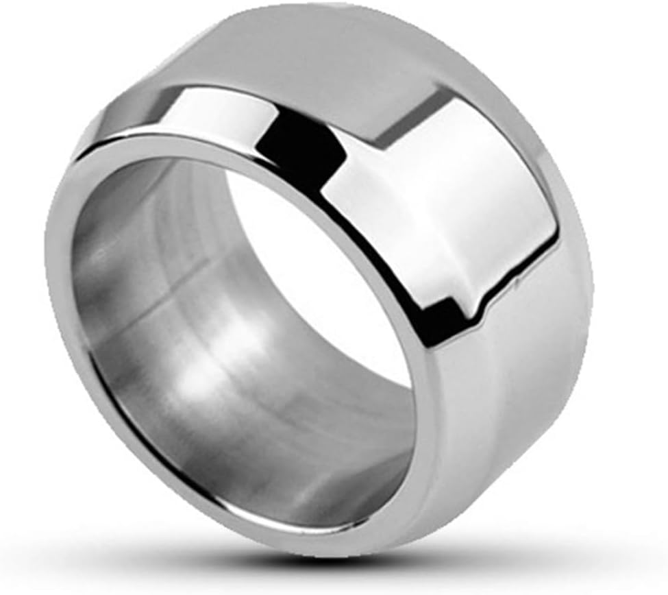 Stainless Steel Cock Ring for Men, Thick Metal Penis Ring, 30mm | Penis Ring for Enhance Male Long-Lasting Erection Ability