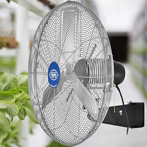 Global Industrial Deluxe Oscillating Wall Mount Fan, 24" Diameter, 1/2Hp, 8,650Cfm #TOP4