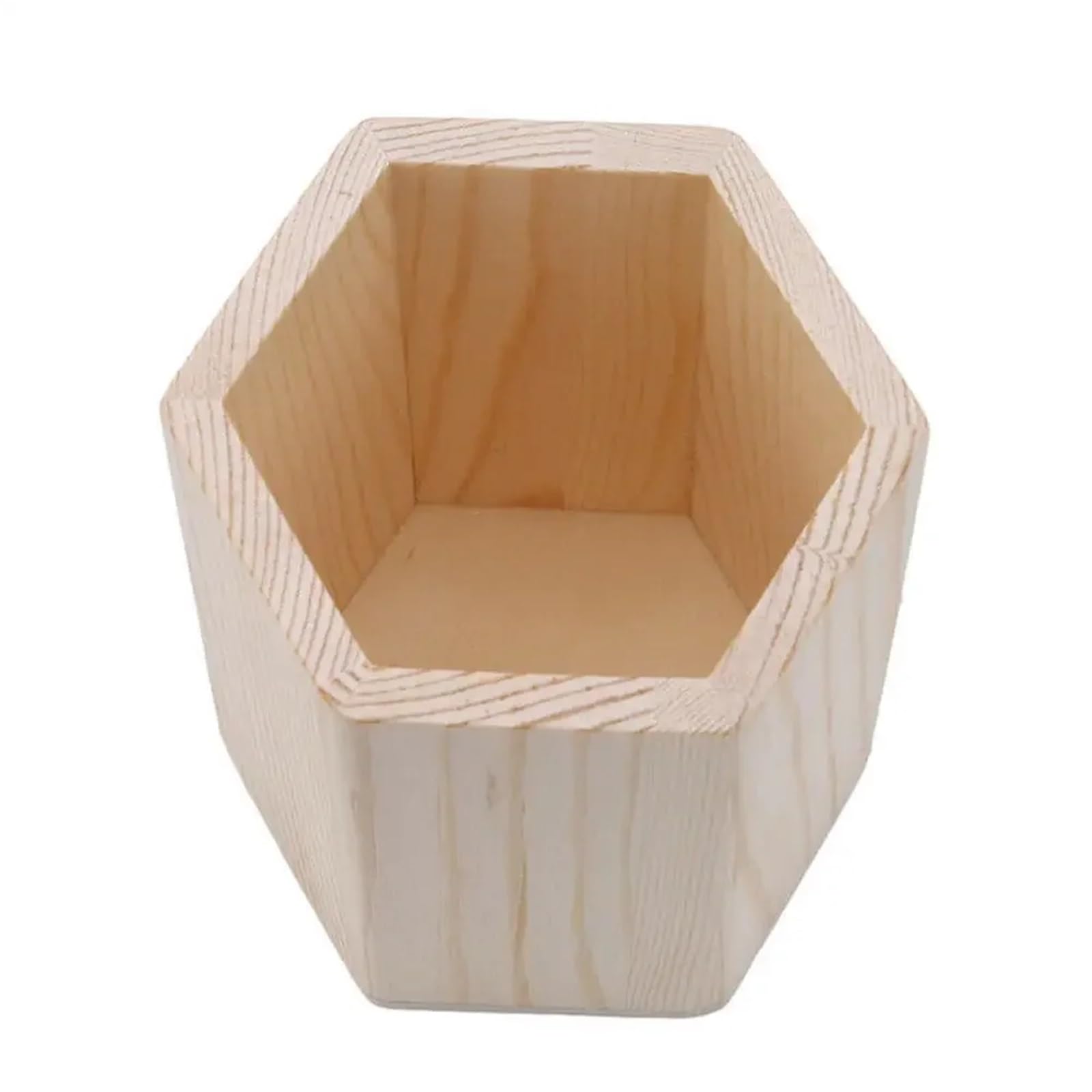 LPACXBYD Bamboo Pen Holder Wooden Stationery Storage Box For Pens, Pencil Cases, Office Pen Holders, Makeup Brush Containers, Supplies(Hexagon-TM2258C)