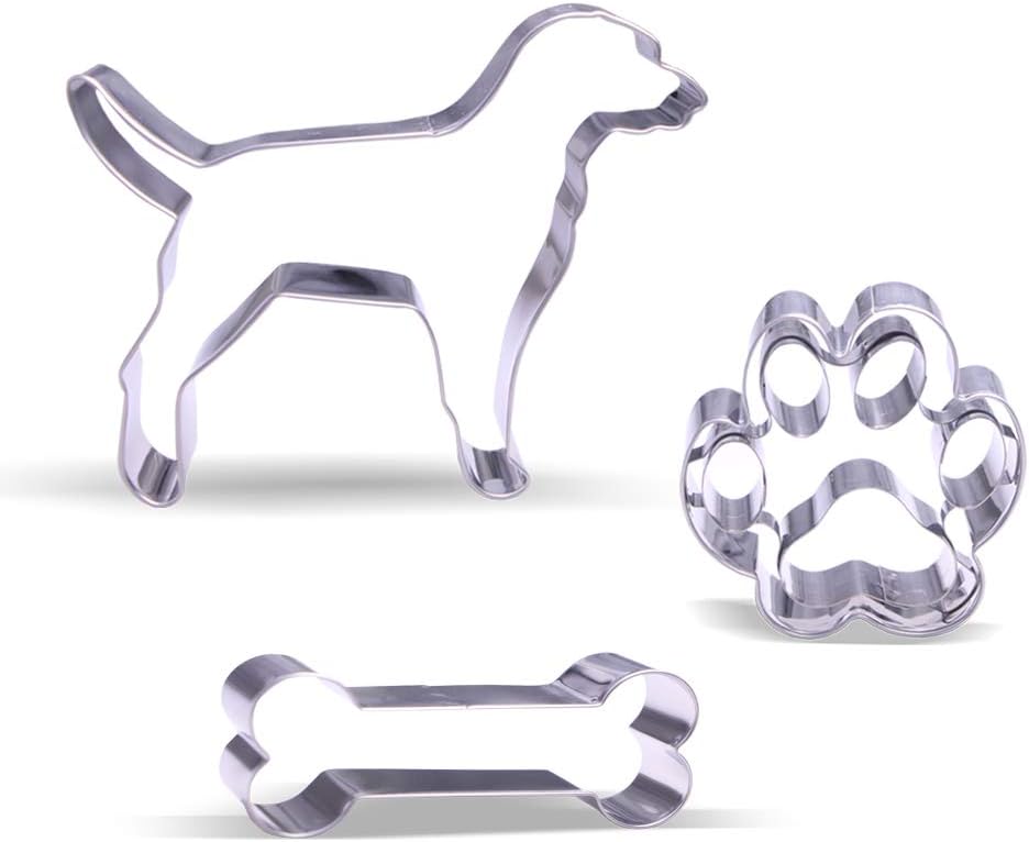 Dog Cookie Cutter Set - 3 Piece - Stainless Steel