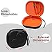 LTGEM EVA Hard Case for JBL Live 770NC/660NC/650BT/460NC/670NC/400BT/500BT and JBL Tune 770NC/710BT/720BT/760NC/700BT/750BT/510BT/660NC/520BT/500/E45BT Bluetooth Wireless Headphone(Black+Orange)