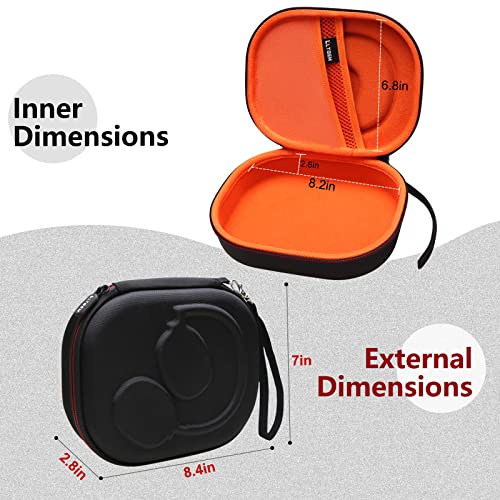 Image of L LTGEM EVA Hard Case for JBL Live 770NC /660NC /650BT /460NC /670NC /400BT /500BT and JBL Tune 770NC /710BT /720BT /760NC /700BT /750BT /510BT /660NC /520BT /500 /E45BT Bluetooth Wireless Headphone(Black+Orange)
