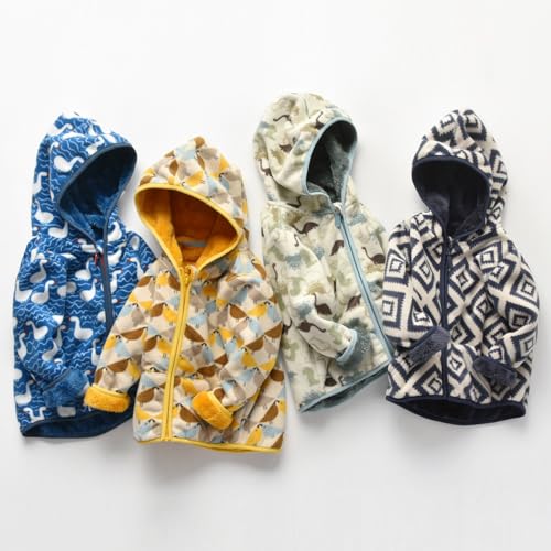 Toddler Boys Polar Fleece Hoodies Jacket with Pocket Cute Dinosaur Sweatshirt Outerwear Clothes Outfit Coat2