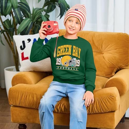 Image of Boys Girls Football Sweatshirt Vintage Bird Graphic Pullover Tops 5-14Y | Boys Girls Football Sweatshirt Kids Vintage Graphic Crewneck Hoodie Youth Game Day Pullover Shirts Long Sleeve Top