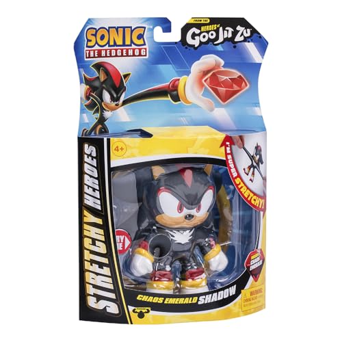 Bandai, Heroes de Goo JIT Zu Figura de Accion, Universo Sonic The Hedgehog, Shadow, Estruja y Aplasta Multicolor CO43054