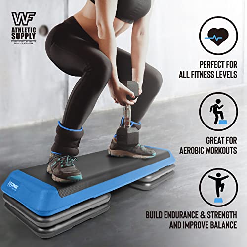 Caphaus HHBAIS-001GY@CA-CH 43'' Step Platform Adjustable Fitness Aerobic Stepper 4 Inch thumb #6