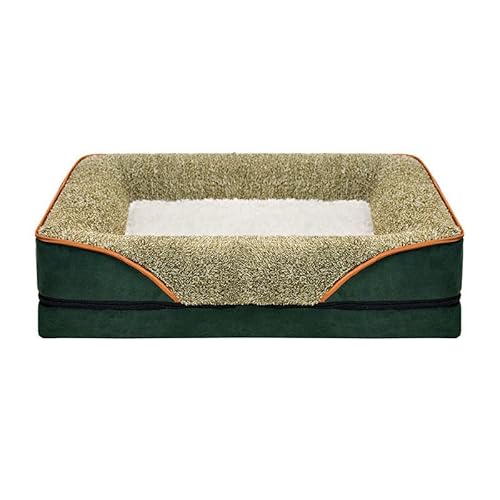 HZYSHH 枕付きみ付きペットベッド、洗える犬ベッド、ソファー-ベッド,猫 ベッド、犬ソファ、犬 冬用ベッド 犬 ソファ犬介護 床ずれ 犬と猫クッション,犬スリーピングパッド'小型、中型、大型のペットに適していますペットマット (C2, M)