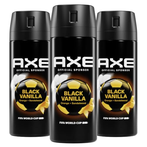AXE Fine Fragrance Collection Body Spray 3 Count Black Vanilla 72 Hour Freshness Aluminum Free 2.9 oz