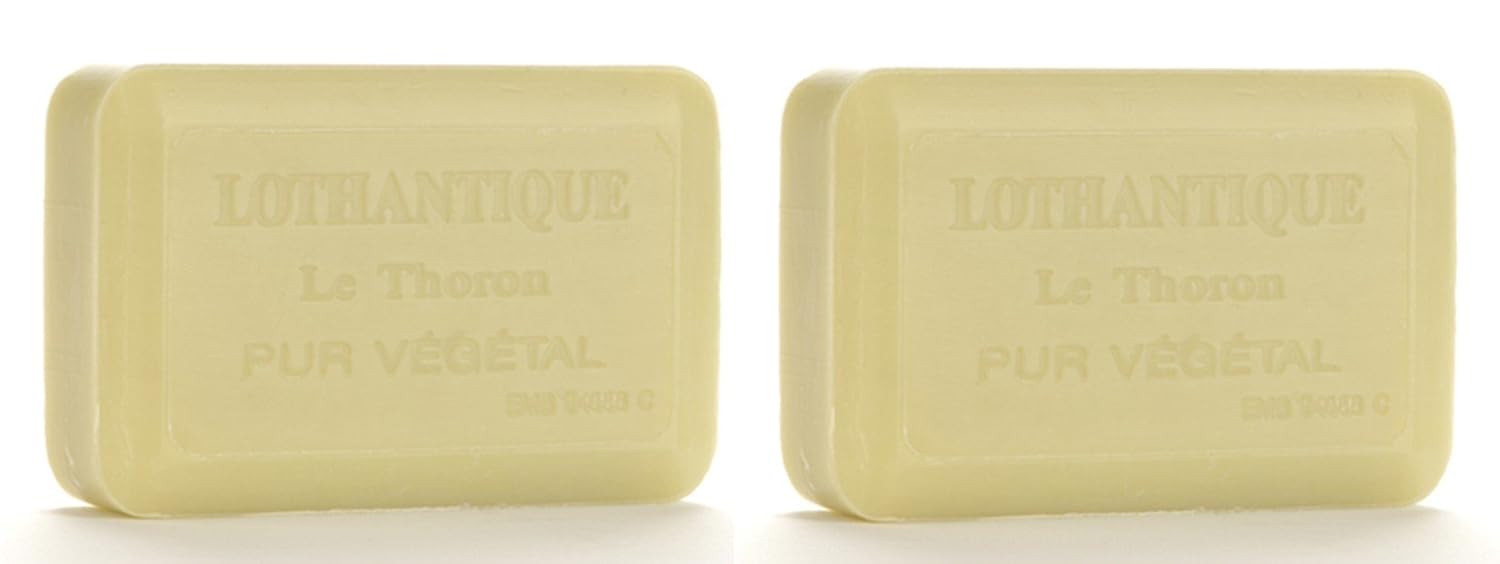 Lothantique Authentique Shea Butter Vegetable Bar Soap - 2 Bars, 200g Each, (Green Tea)