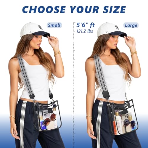 QOECI Clear Bag for Stadium Events, Clear Crossbody Purse Stadium Approved by QOECI - Used condition - Image 5