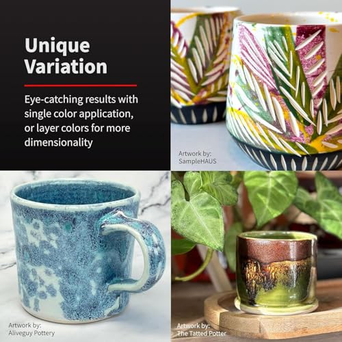 image for Speedball Mid-Fire Glaze, Champagne Quartz, 16 Ounce Jar for Pottery a