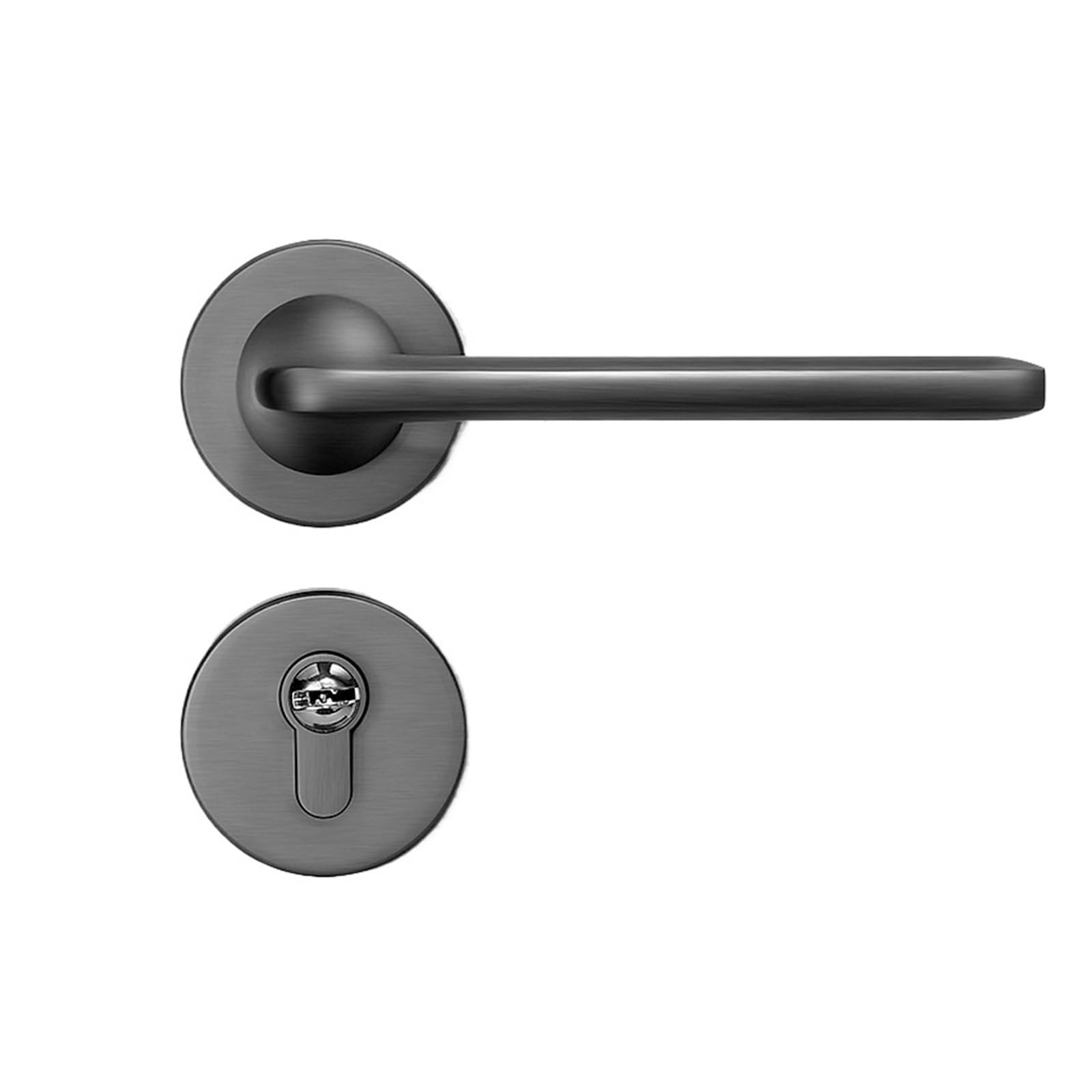 NYRXRYTCA Black Brushed Nickel Indoor Door Lock Bedroom Silent Magnetic Door Lock Wooden Door Handle zinc Alloy Household Lock(Type C 58 silent)