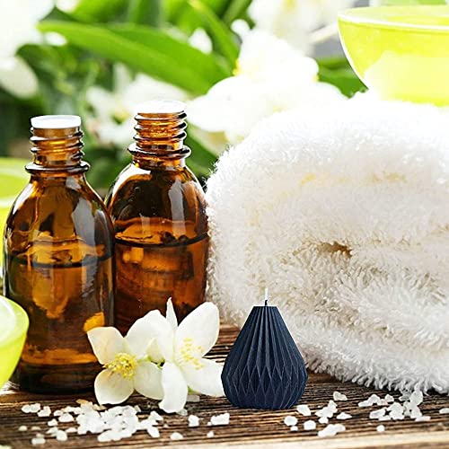 Comfeeling Silicone Candle Molds For Candle Making Striped Cone Pyramid Candle Making Molds Fit Most Wax, Handmade Diy Decoration Candle Mould #TOP7