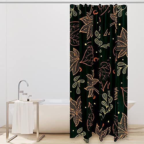Rideau de douche feuilles d'érable pour une déco de plage - 3