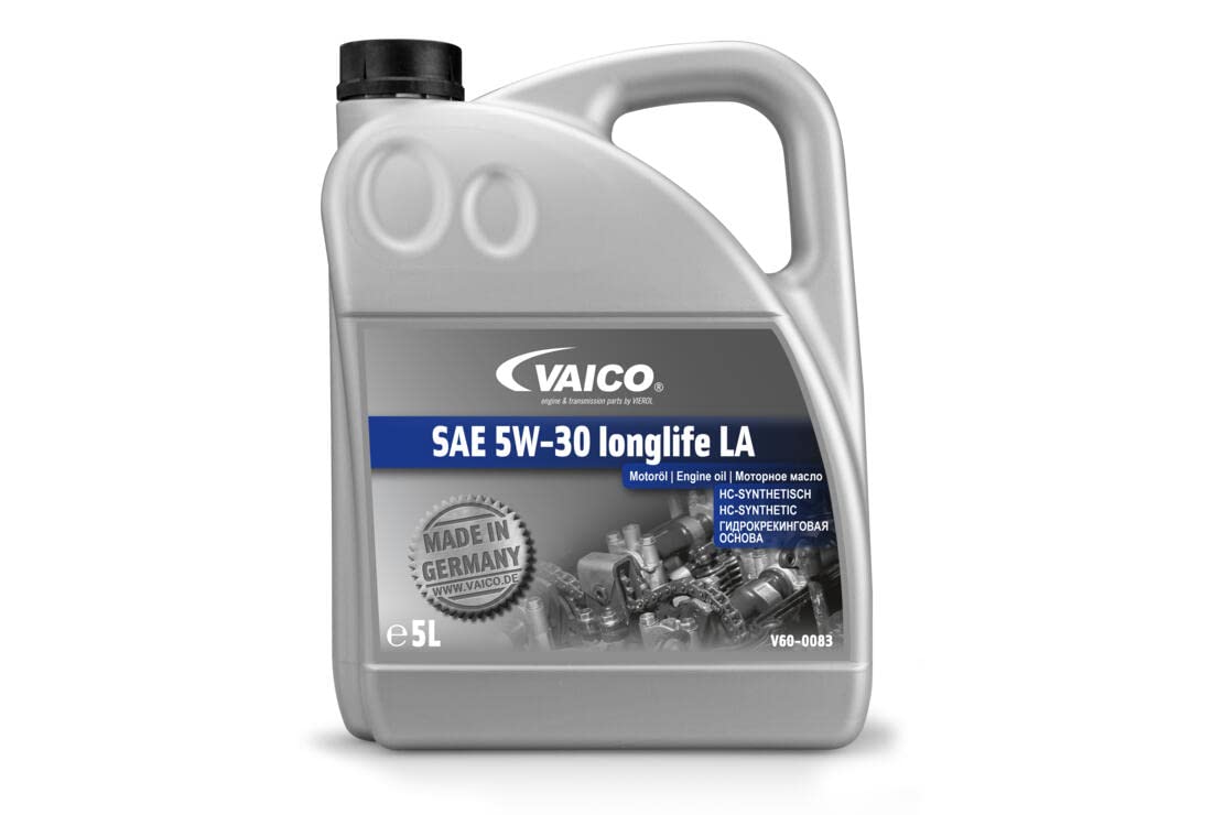 VAICO Motoröl 5W-30 Longlife LA, 5 Liter – HC-Synthetik Für VW 50200/50500 & MB 229.52