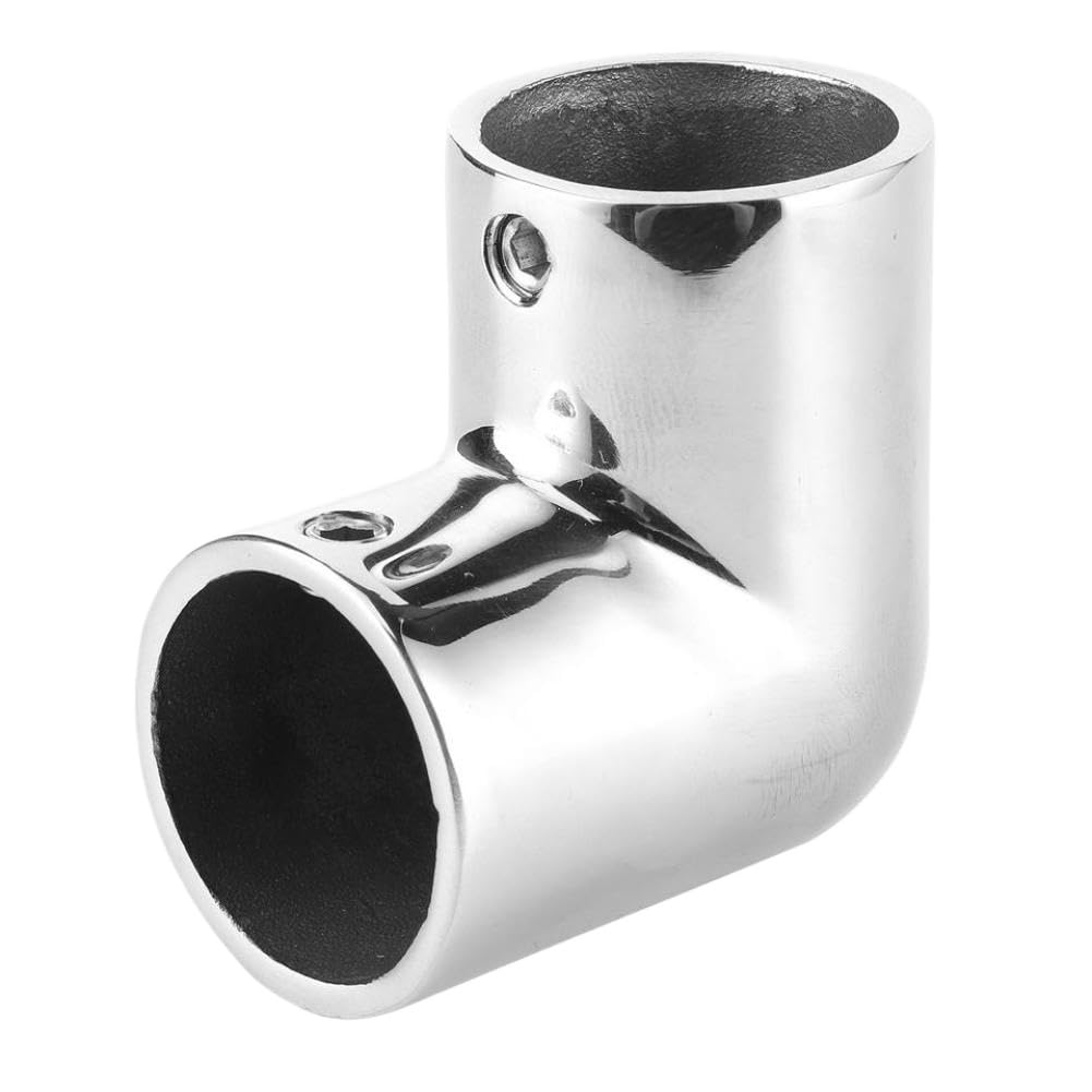 Fwzoogpda 25Mm Stainless Steel 90° Elbow Tube Joint Compatible With Marine Yacht Hand Rail Systems(25Mm)