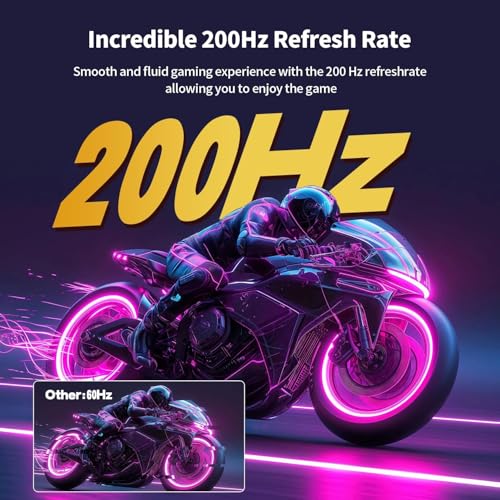Image of ZZA 24 Inch Gaming Monitor 200Hz Curved Computer Monitor FHD 1080P, Curved 2800R VA Panel with 1ms MPRT, FreeSync, HDMI DP, VESA Mount for Gaming and Home Office