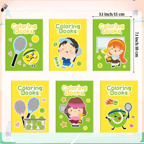 Image of Bulk Tennis Coloring Books, 72Pcs Mini Ball Drawing Booklet for Kids | Sport Ball Theme DIY Art Coloring Book for Toddlers Farmer Market Party Goodie Bags Stuffer Classroom Art Crafts