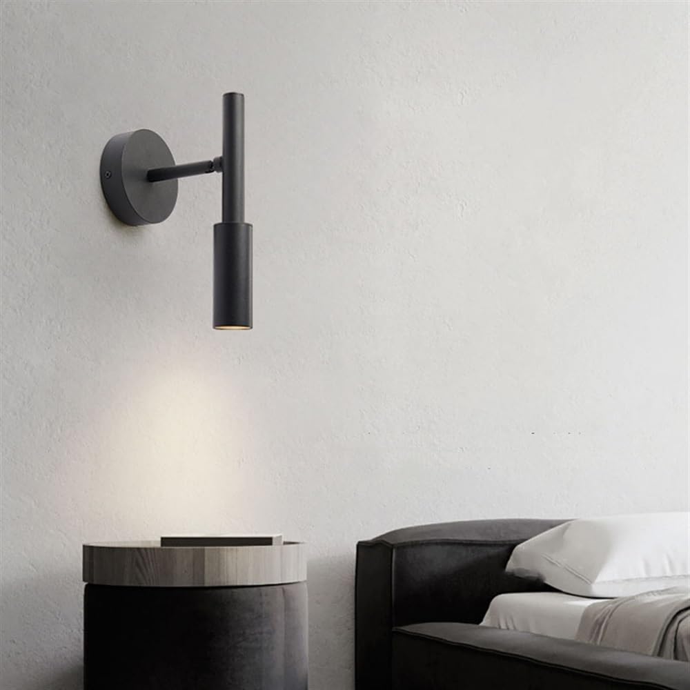 Aplique de Pared LED de Cristal Negro Regulable, Cromado, para baño, Espejo de tocador, Interior, Dorado, para Dormitorio, mesita de Noche, Sala de Estar, Pasillo, Escalera, Porche (Cromo)