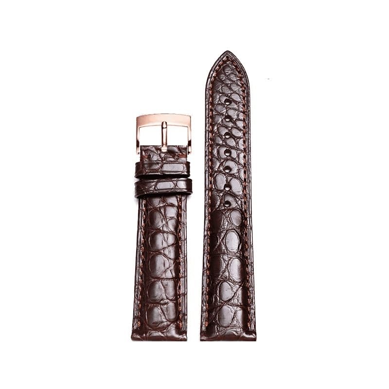 Bracelet de montre à dégagement rapide en cuir marron 22mm pour Longines