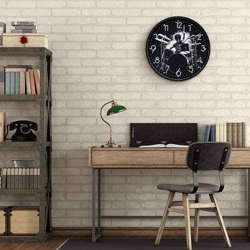 Horloges murales avec grands chiffres arabes pour salon et bureau moderne - 7