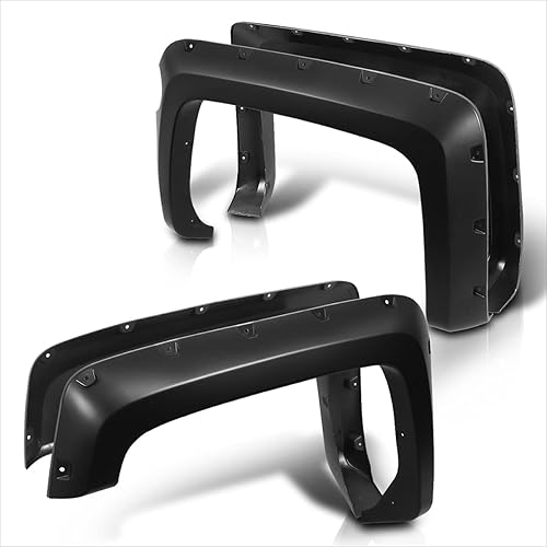 Miniatura 2 de 4 guardabarros de rueda remachados de bolsillo compatibles con Chevy Silverado 1500 14-19 con caja de 5.8 pies