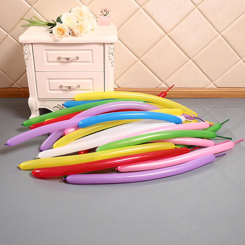 260 Long Balloons Latex Twisting Magic Balloons,Rocket Balloons,Spiral Balloons,Latex Balloons,Children's Birthday Party Balloons,Pack of 150, large, Assortment