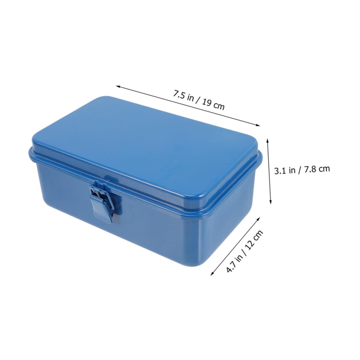 Caja de Herramientas Portátil de Hierro Azul, Gran Capacidad, 2 Piezas | Separación Multinivel con Compartimentos, Uso Doméstico y Profesional, Transporte Fácil y Organización Ordenada