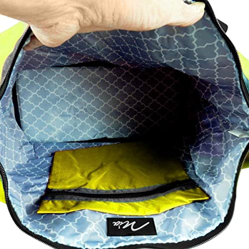 Yoga Mat Tote Bag With Detachable Accessory Pouch, Strap Loop To Hold Mat, Large Multi-Purpose Black Tote Bag For Yoga, Gym, Sports, Beach, Travel - Yellow #TOP3
