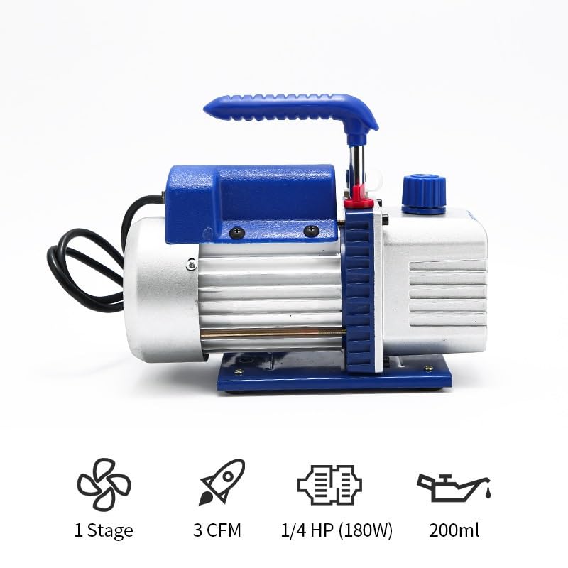 Bomba de vacío portátil para servicio de aire acondicionado - Bomba de vacío de alta eficiencia para HVAC y reparación automotriz miniatura 2