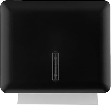 Multifold Paper Towel Dispenser Wall Mount Black, Folded Hand Towel Dispenser for Bathroom/Restroom Holds up to 300 Towels, Commercial Paper Towel Holder, Trifold Paper Towels Dispenser by EnBath