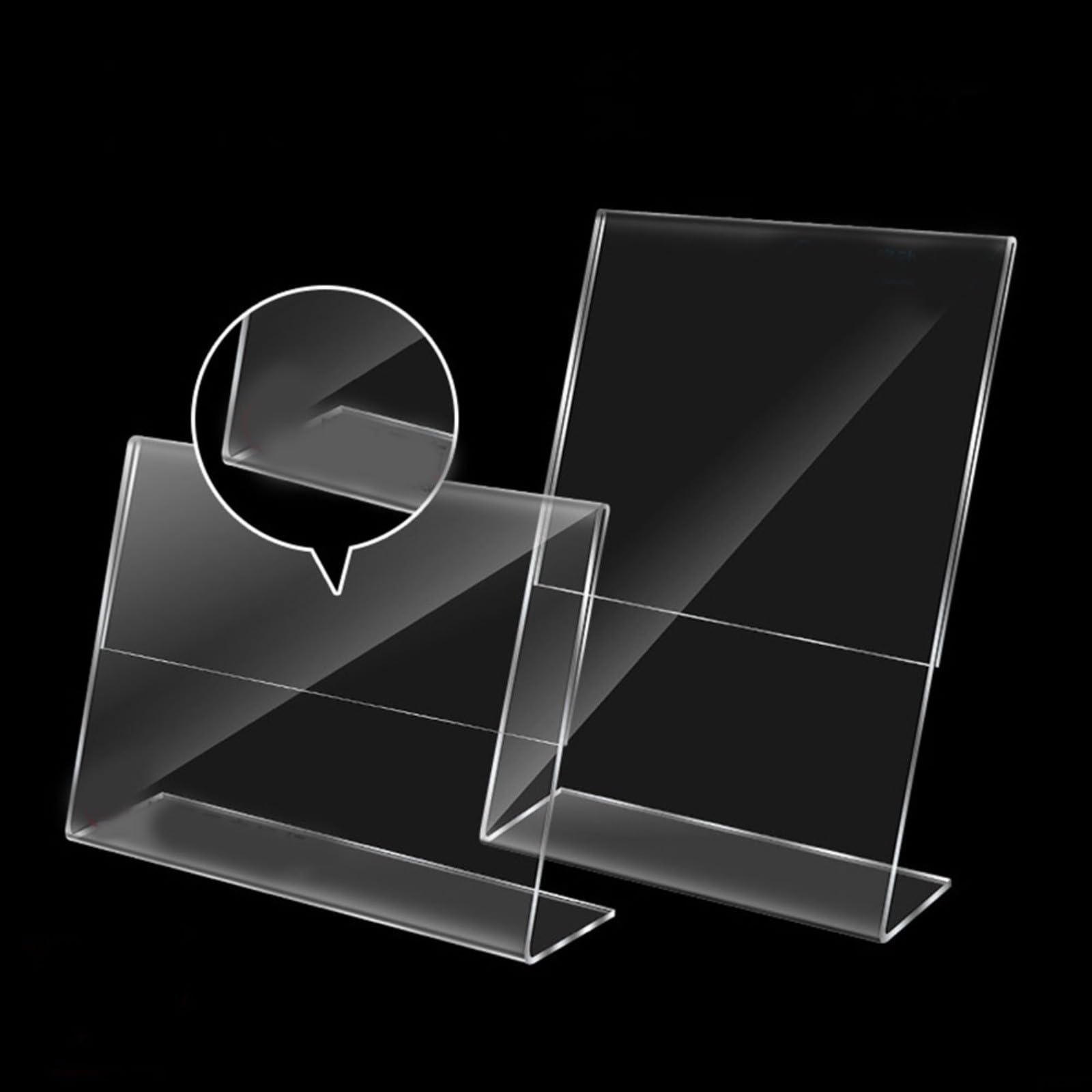 Yhenlovtt Cornice portafoto magnetica su entrambi i lati, in acrilico, trasparente, per scrivania, decorazione per casa e ufficio, diverse opzioni di dimensioni (6 x 9 cm