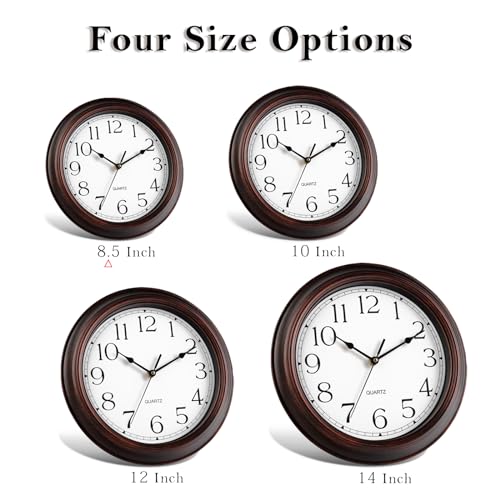 Wall Clocks Battery Operated Silent Non-Ticking Wall Clock 8.5 Inch Small Vintage Retro Rustic Style Decorative for Kitchen Living Room Home Office (Bronze) - Image 5