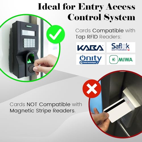 Image of 30 pcs BABIQT M1 Classic 1K Keyfobs S50 Tags RFID IC S50 Key Fob NFC Tags F08 Token Key Cards ISO14443A 13.56 MHz Black M1 Access Control Key Card for Entry Access Control System