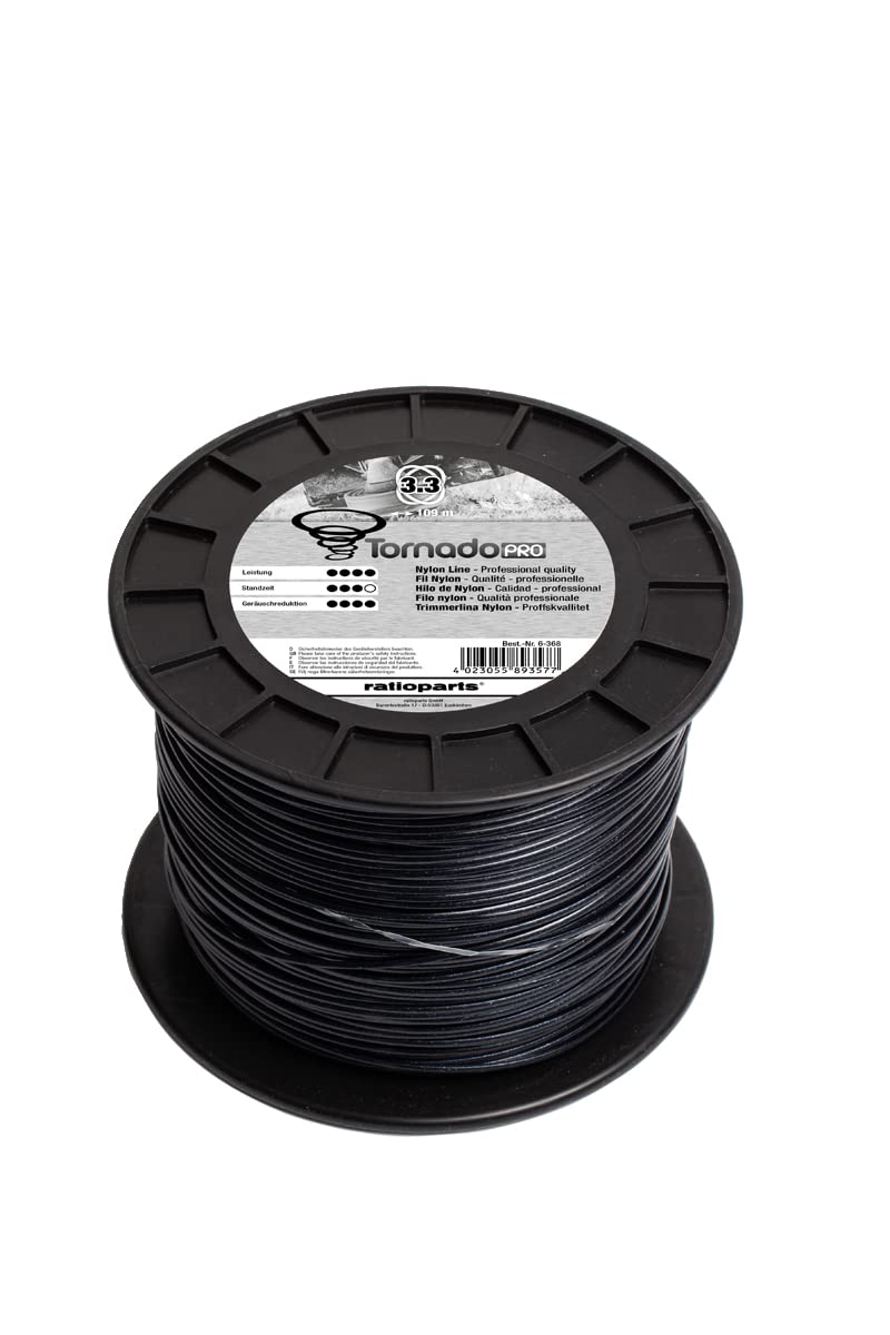 Ratioparts Hilo de Nailon de 3,3 mm Tornado copolímero 109 m Hilo de Corte