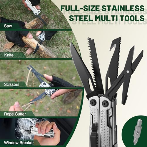 Image of MOSSY OAK 20-in-1 Multitool Pliers with Window Breaker, Stainless Steel