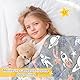 Bibykivn Einhorn Decke Kuscheldecke Kinder - Decke Leuchtet im Dunkeln, Flauschig Kinderdecken, Sofadecke für 1-10 Jährige Mädchen und Jungen, Weiche Wohndecke für Geschenk (Rakete, 120 x 150cm)