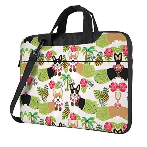 Sac de bureau durable motif corgi pour ordinateur portable 15.6 pouces