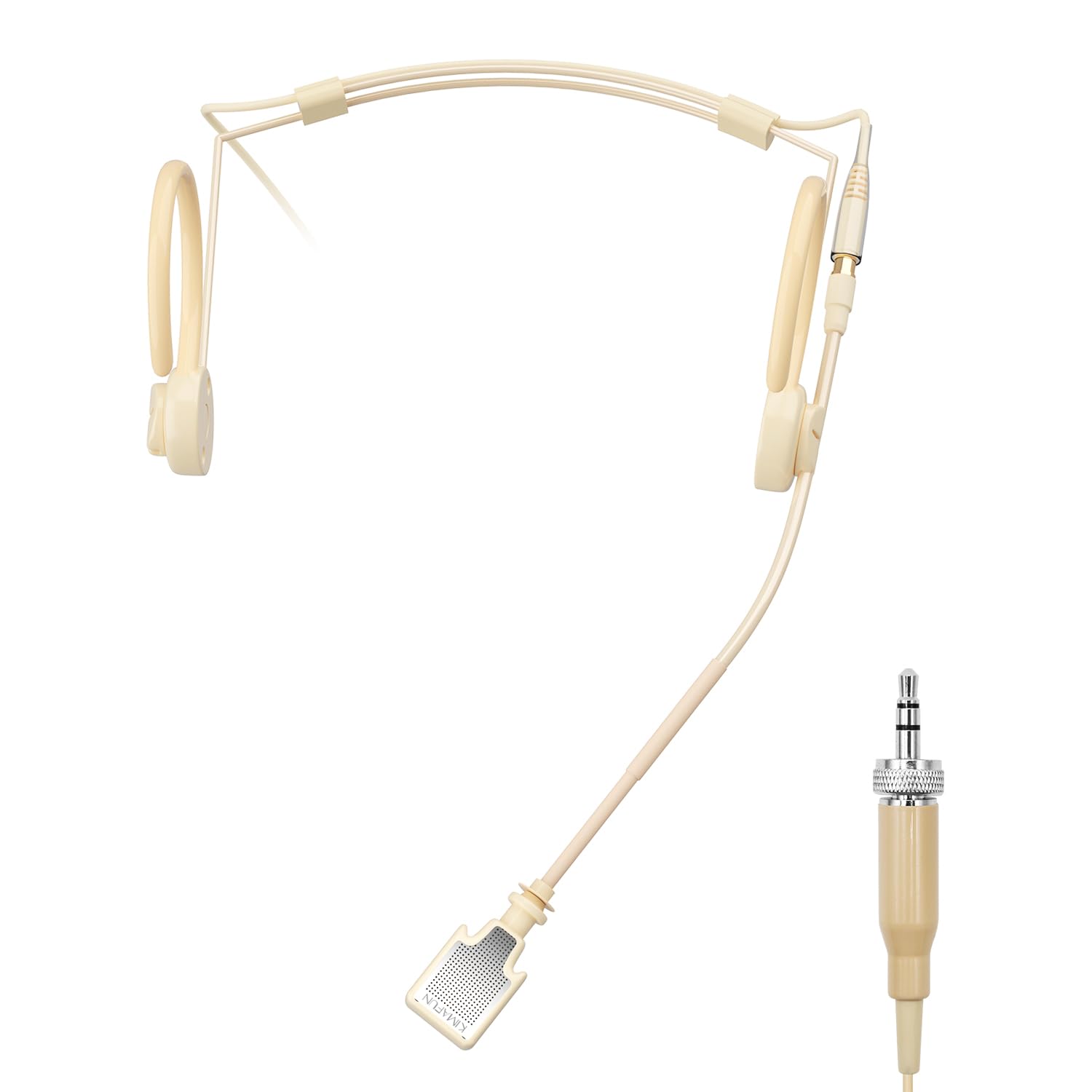 KIMAFUN Headset Mikrofon, verstellbar, Über-Ohr, Kondensatormikrofon, professionell & leicht, kompatibel mit Senn_heiser Bodypack-Sender für Auftritte Unterricht Vorträge Kirche, HC-800-C2