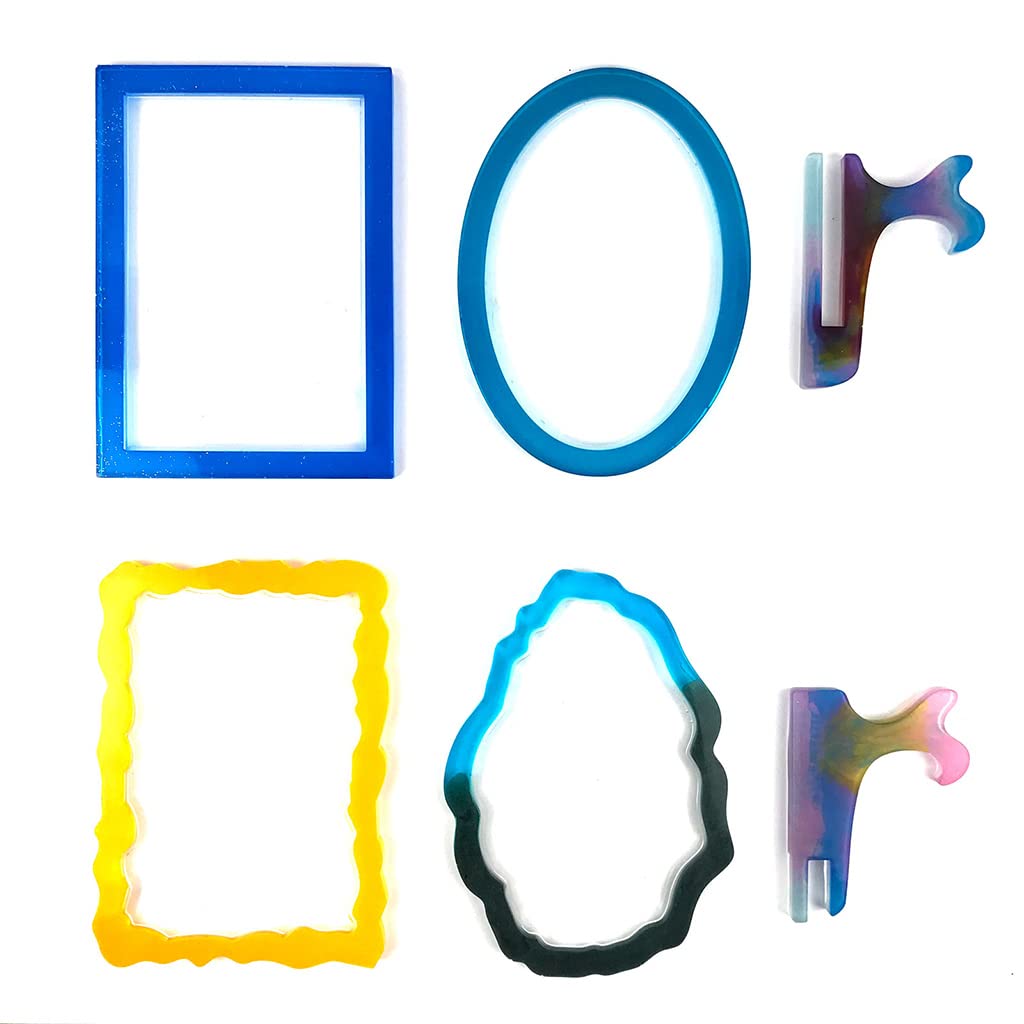 Stampo retrò in resina, per cornici portafoto in silicone, stampi in resina epossidica per decorazioni per la casa, stampi per foto, in silicone per portachiavi rettangolare epossidico