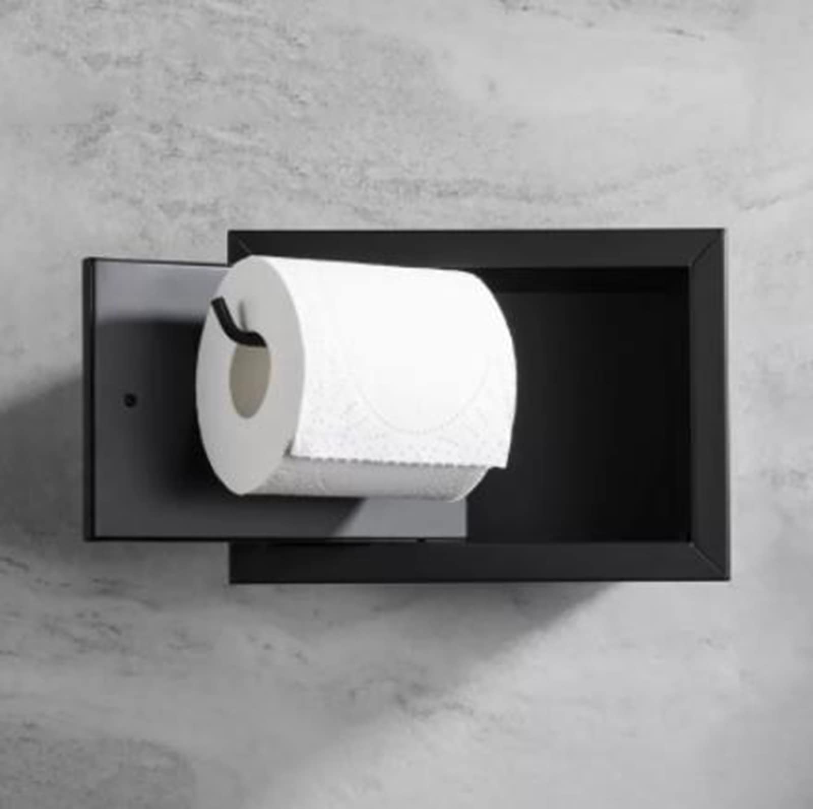 Toilettenpapierhalter zur Wandmontage, platzsparender Toilettenpapierhalter aus Metall, mit Halterung, Slish Badezimmer-Zubehör für moderne Wohnkultur und Nizat