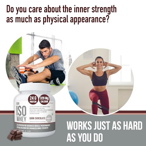 Image of 100% Protein Isolate, Dark Chocolate | 1 Kg, 33 Servings In Pack Of 1 | 24G Protein, 329Mg Calcium, 5.5G Bcaa For All Gender | Athletes, Sports, Fitness Enthusiasts