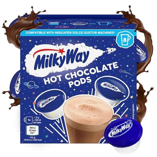 Milky Way Hot Chocolate Capsules compatible with Dolce Gusto coffee machine - 8 Pods